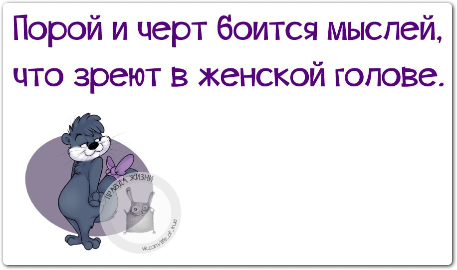 Порой и черт боится мыслей что зреют в женской голове картинки