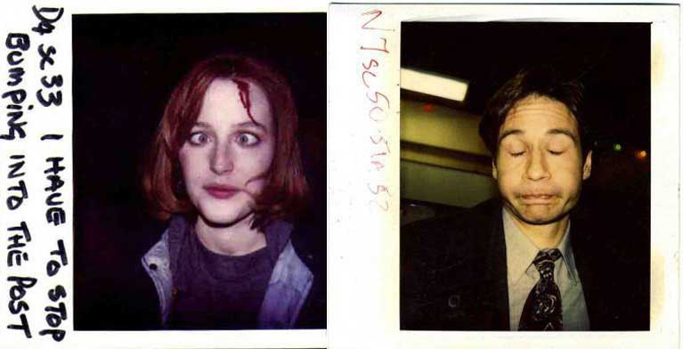 World History: Джиллиан Андерсон и Дэвид Духовны во время съёмок X-Files, 1...
