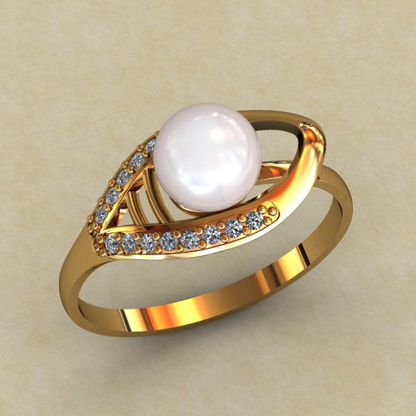 Золотое кольцо с жемчугом. Кольцо КЦ. Золотое кольцо в форме овала. Золотое кольцо овальной формы.
