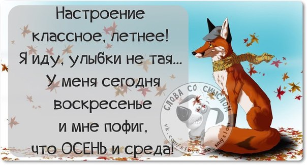 Пофигу что осень и среда картинки