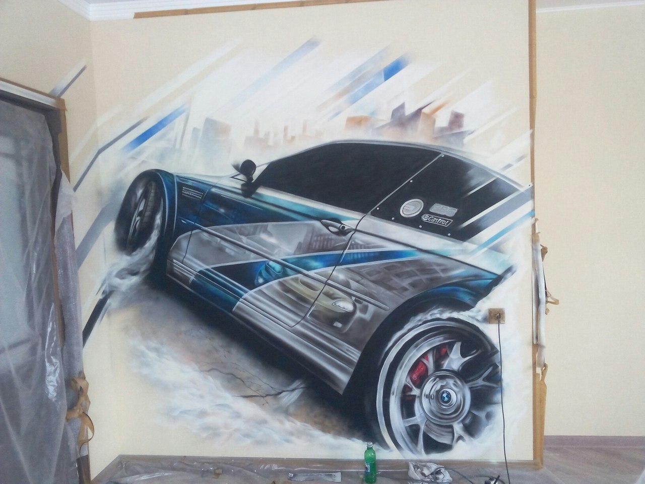 Роспись стен граффити автомобили