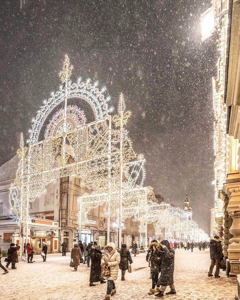 Москва никольская зимой