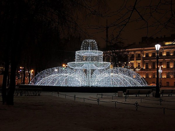 Фонтан Зимой Фото