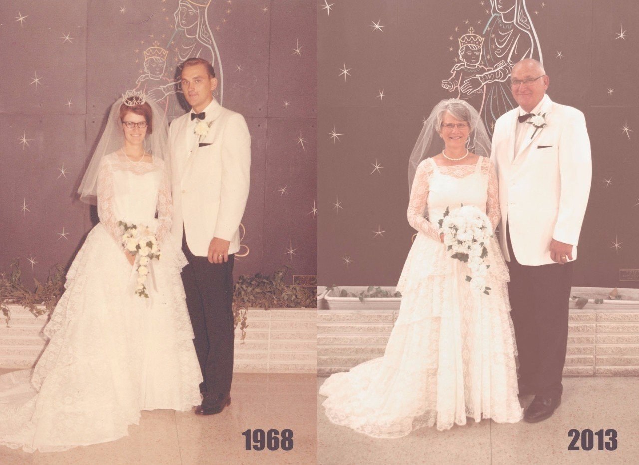Фотосессия в свадебном наряде 10 лет спустя