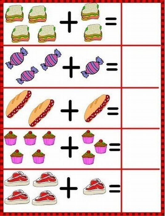 Примеры для малышей по математике в картинках для