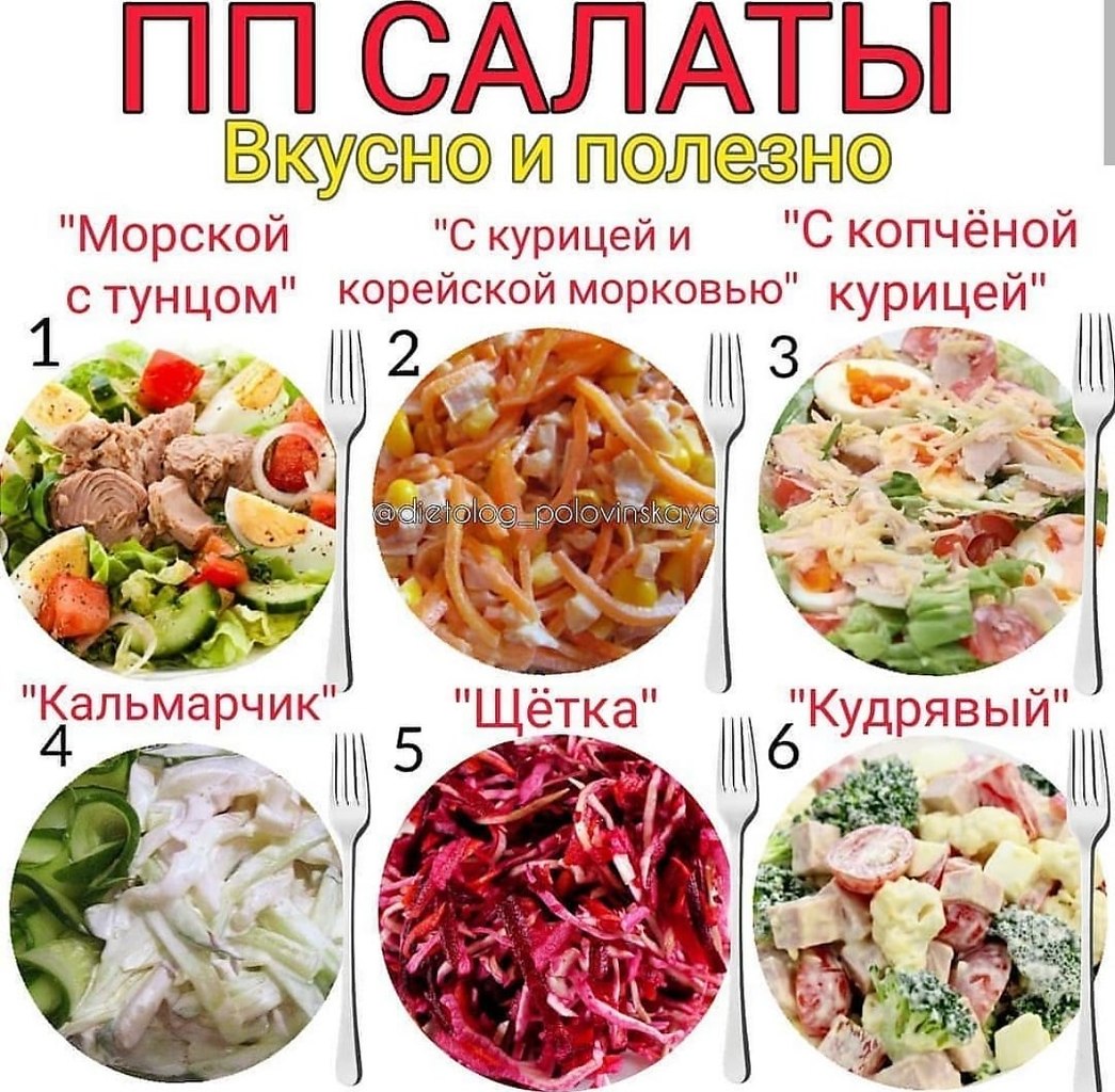 Меню салатов для диеты за месяц Меню салатов для диеты за месяц