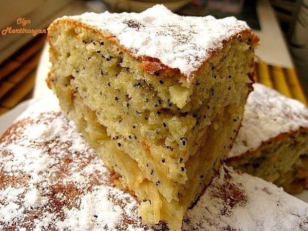 Яблочный пирог с маком.Очень вкусный пирог, а рецепт проще-простого.Для приготовления понадобится:-1 ...