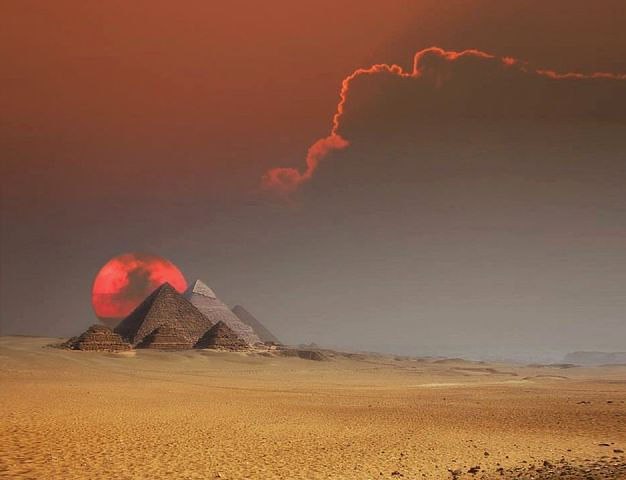  .  . Egyptian pyramids.