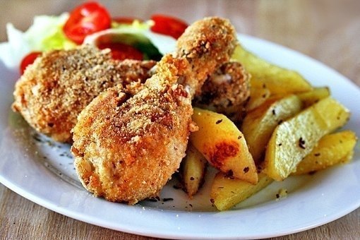 Хрустящие куриные ножки.Какая аппетитная хрустящая корочка получается из сухариков и арахиса... ...