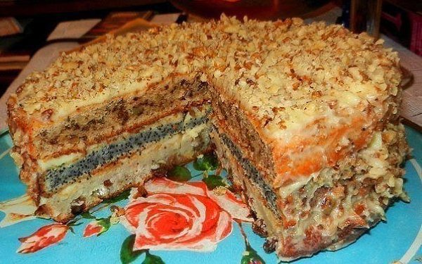 Популярный трехслойный домашний торт.Тесто на один корж:Сметана -1/2 стакана объемом 200 мл;Сахар - ...