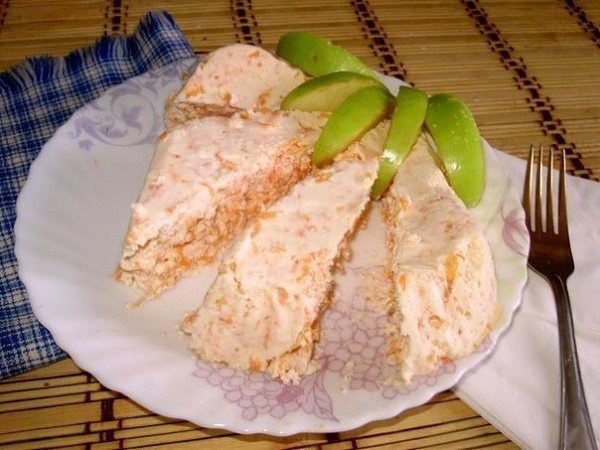 Творожная запеканка с морковью.*на 100 гр блюда:Белки 11,72 грЖиры 1,86 грУглеводы 3,16 грКалории ...