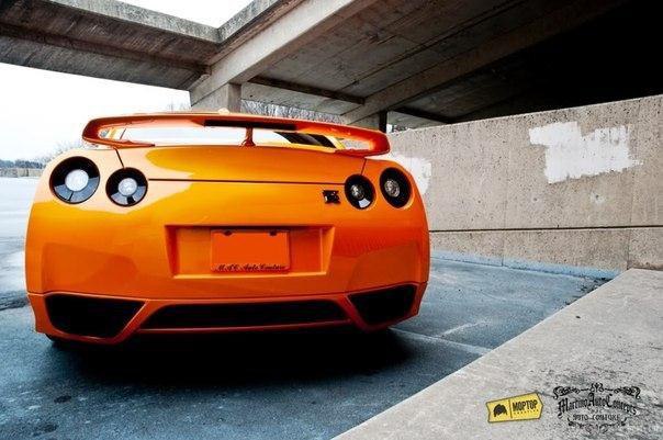 Orange Nissan GT-R - 6