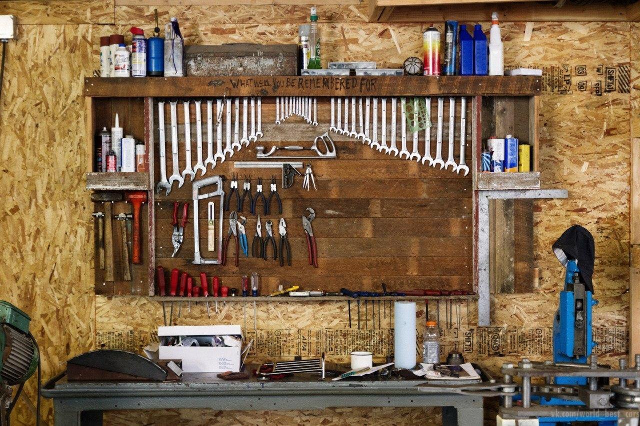 Мужской угол магазин. Инструмент на стене в мастерской. Мужской уголок в гараже. Уголок стена под инструменты.