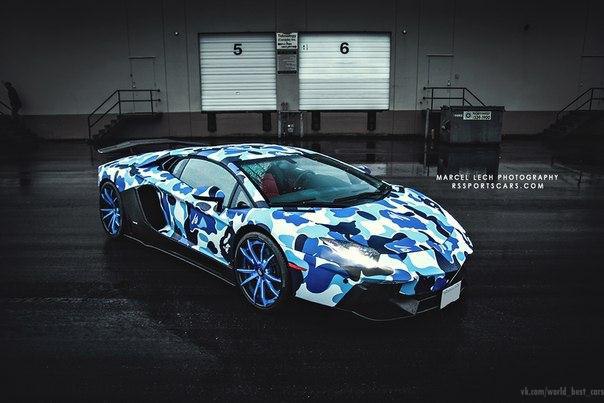 Bape Lamborghini Aventador. Bape Camo Liberty Walk kit Forgiato wheels Innotech exhaust - 6