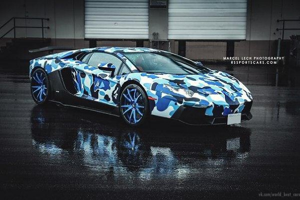 Bape Lamborghini Aventador. Bape Camo Liberty Walk kit Forgiato wheels Innotech exhaust - 7