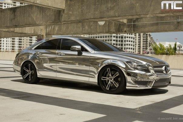 Chrome Mercedes-Benz CLS63 AMG On Savini Wheels. - 3