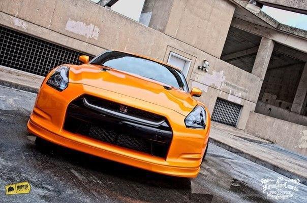 Orange Nissan GT-R - 3