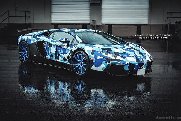 Bape Lamborghini Aventador. Bape Camo Liberty Walk kit Forgiato wheels Innotech exhaust - 7