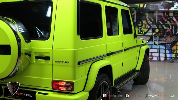 Fluro Yellow Mercedes-Benz G 63 AMG by Profoil.