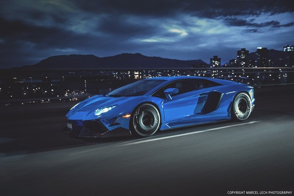 Chrome Blue Lamborghini Aventador PUR Wheels - 8