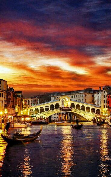 Sunset in Venice, ltaly