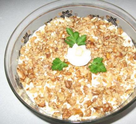 салат из куриных грудок с бананом.рецепт грудка -..1шт. банан 2шт. курага 150 гр. чернослив 100 ...