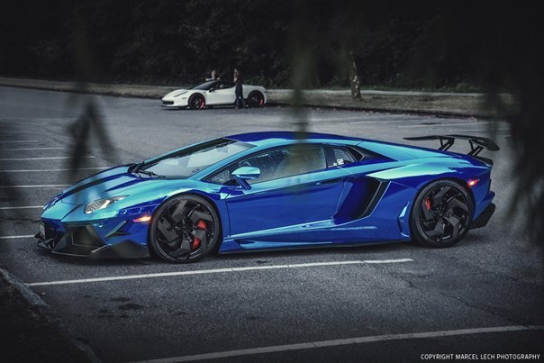 Chrome Blue Lamborghini Aventador PUR Wheels - 9