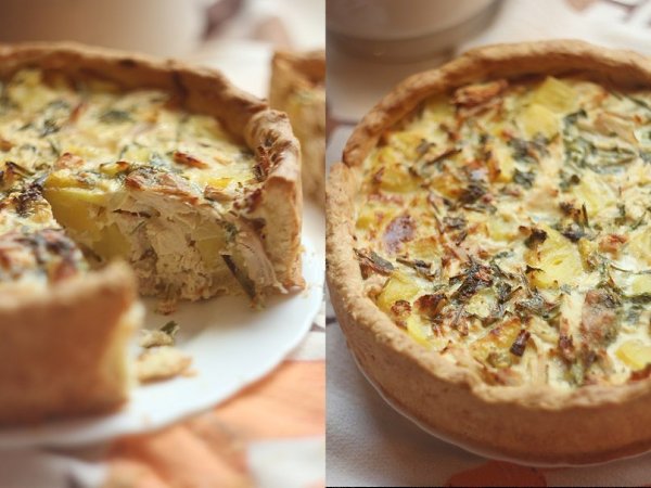 Пирог с курицей и картофелем. Идеальное сочетание! Тесто потрясающе нежное, но в то же время ... - 2