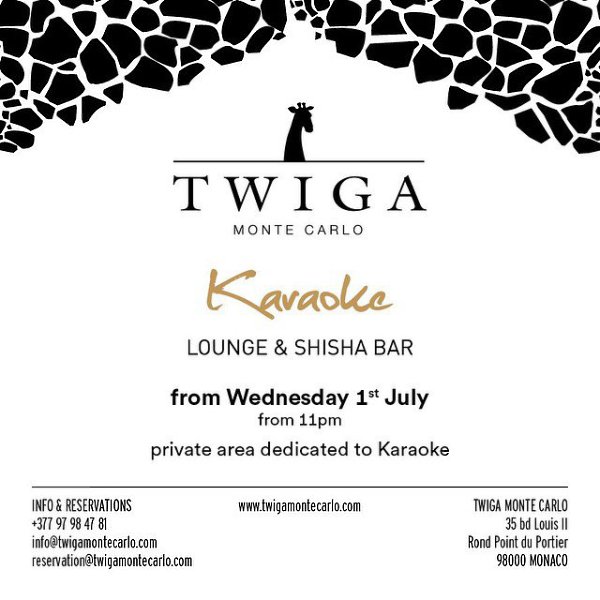 Рад за друзей! С открытием! #twiga #montecarlo #караоке #кальян #отдыхаемХорошо ...