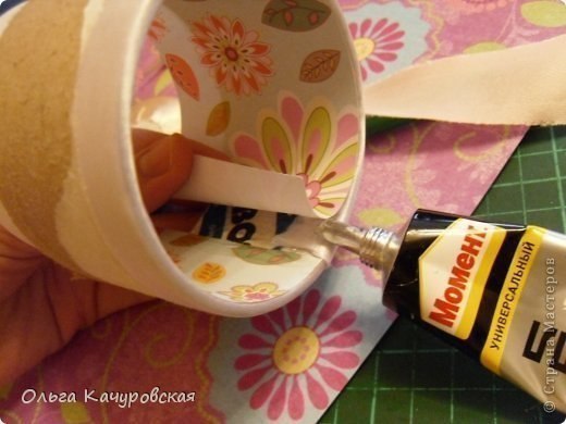 Шкатулочки из бобины от скотча. Мастер-класс. Автор: Ольга Качуровская - 3