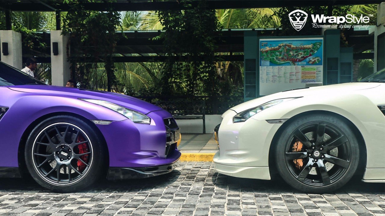 Nissan GTR purple matt chrome