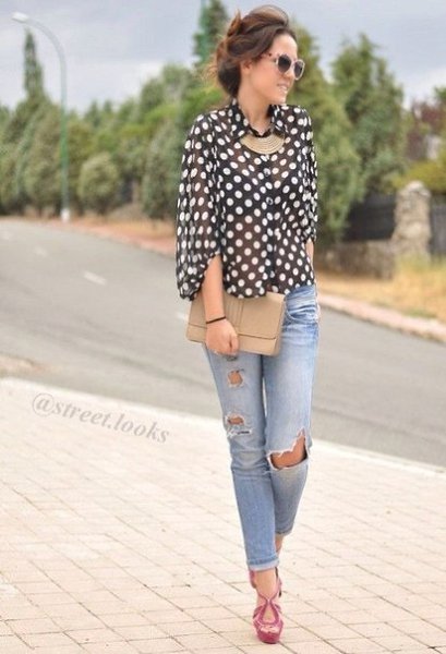 boyfriend jeans blouse - 8