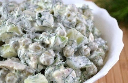 Салат Леди - очень вкусно и мега быстро.Ингредиенты:300 г куриного филе150 г огурцов150 г ...