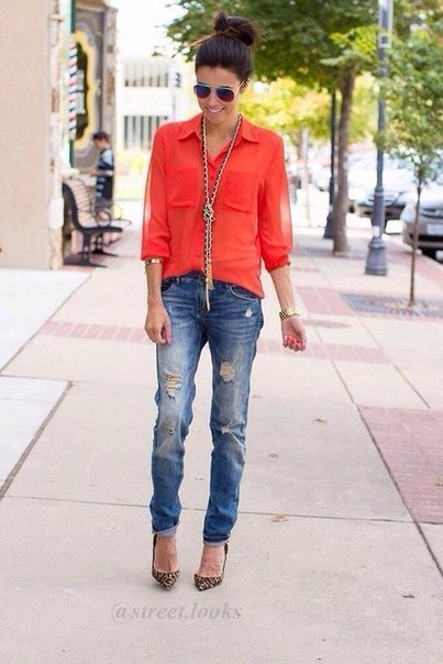 boyfriend jeans blouse - 4