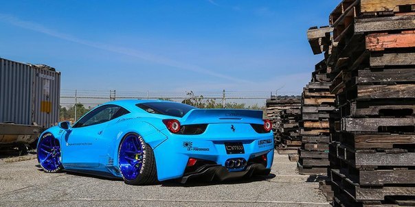 Liberty Walk Blue Ferrari 458 Italia Widebody - 6