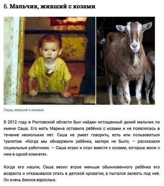 Дети, о которых заботились животные.Все мы знаем и помним захватывающие рассказы о Маугли и Тарзане, ... - 6