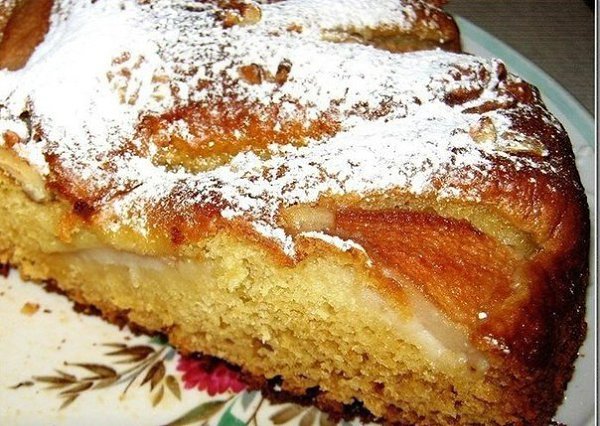 Вкуснейший грушевый пирог к вечернему чаю.Ингредиенты:1-2 яйца1/2 стакана сахара (или по вкусу)200 ... - 2