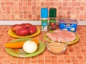 Сырный суп. Вам потребуется:500 г куриного филе400 г плавленого сыра150 г риса400 г картофеля150 г ... - 2