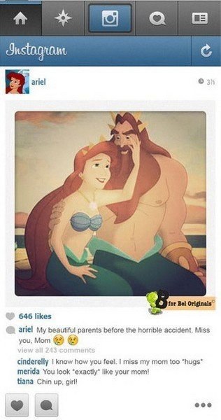 Если бы у диснеевских принцесс был Instagram - 4