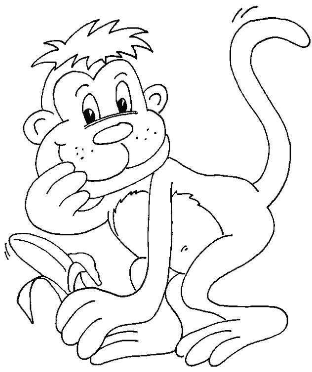 Раскраска - Огромная обезьяна