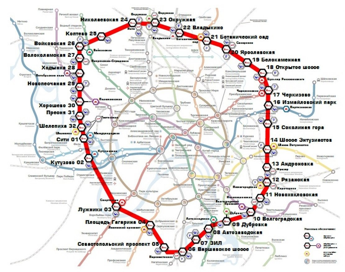 Схема кольцевая железная дорога москвы схема 2016