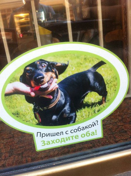 Хотелось бы, чтобы на всех кафе были такие таблички!