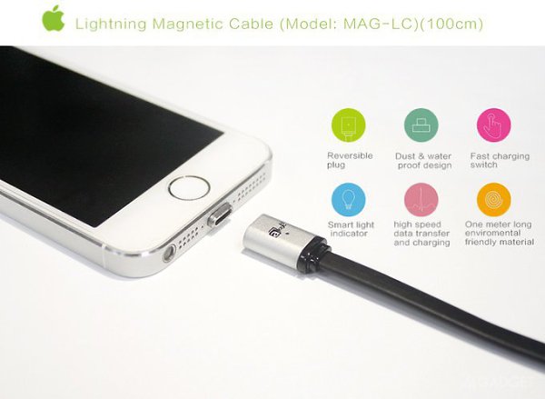 Универсальный магнитный кабель для зарядки гаджетов.MagCable — это универсальный магнитный кабель, ... - 4