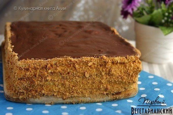 Медовое пирожное с начинкой.Я думала, что ничего вкуснее медовиков нет. Оказывается есть! Медовое ... - 6