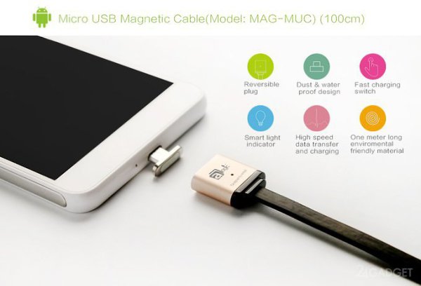 Универсальный магнитный кабель для зарядки гаджетов.MagCable — это универсальный магнитный кабель, ... - 5