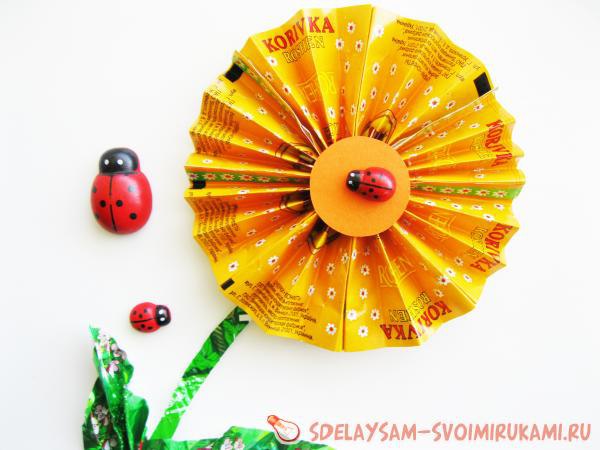 В вазочке имеется несколько конфет?! Тогда съешьте их и приметите обвертки в нужное русло. Из такого ...