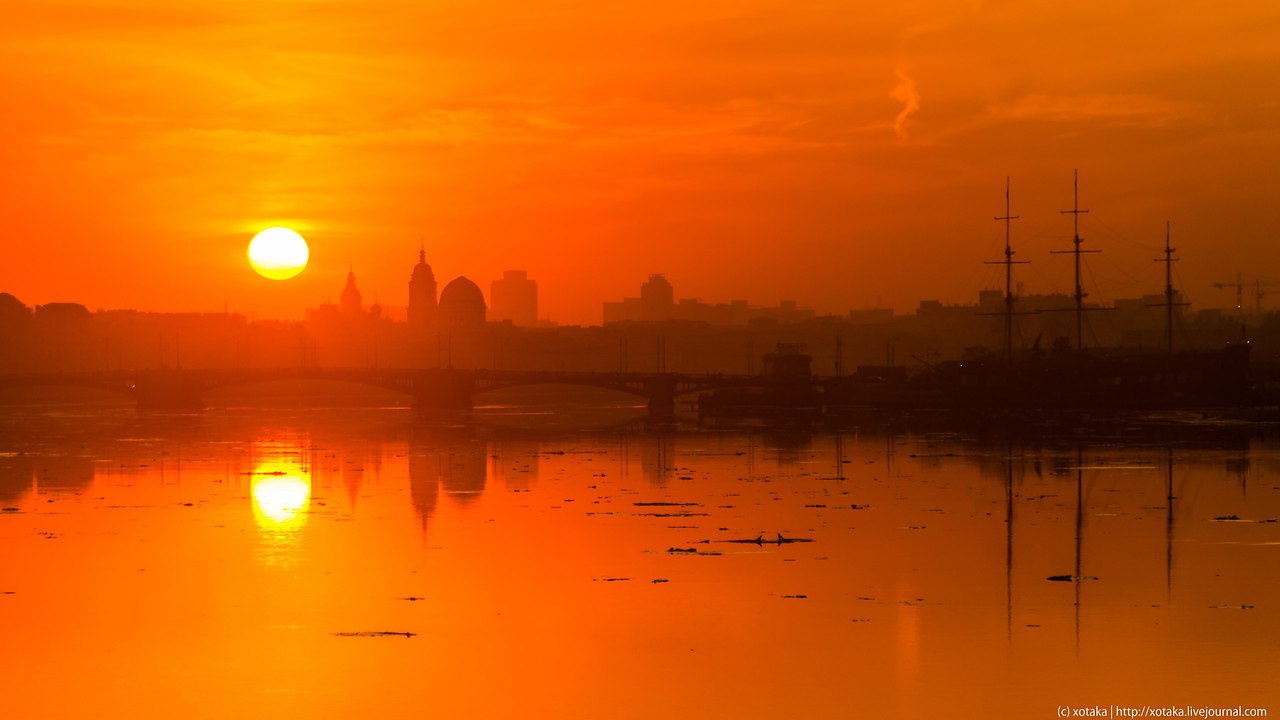 восход солнца санкт петербург