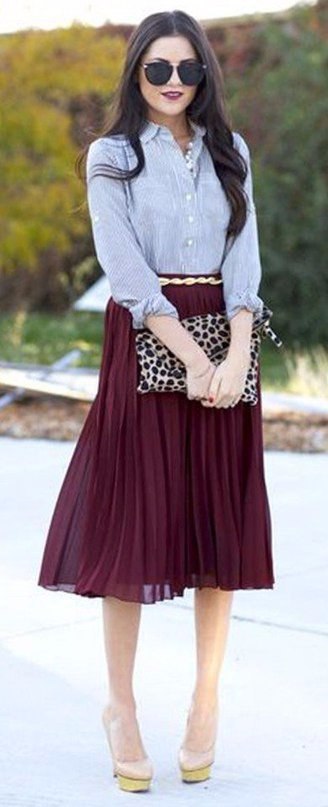 Marsala skirt.