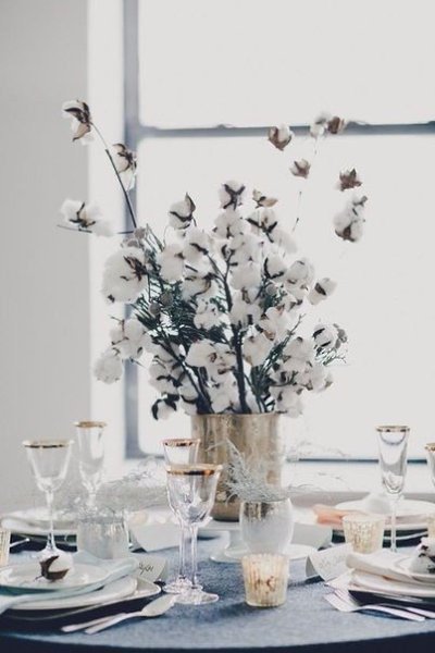 Нежность и воздушность хлопка в зимнем декоре.#decor@ideas.life