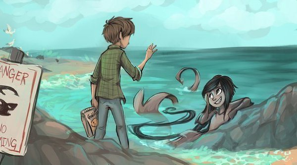 Милая серия иллюстраций “Моя подруга русалка“.Художник Rachel так же известный под ником sharpie91
